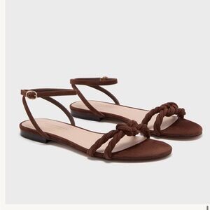 Tuckernuck & Studio McGee Brown Suede Ivy Sandals: SZ 7.5